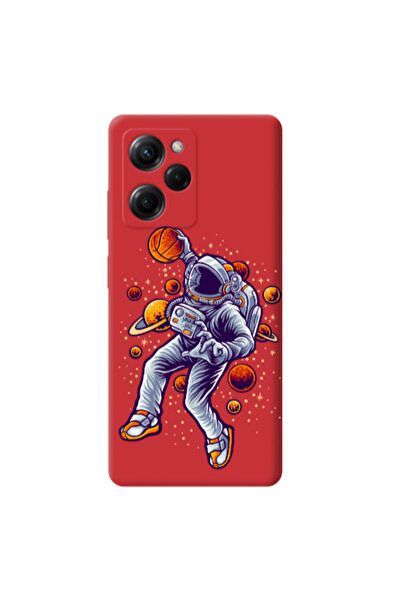 Other Xiaomi Poco X5 Pro Space Basketball Red Colored Silicone TPU Θήκη