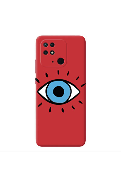 Other Xiaomi Redmi 10C Shining Eye Red Colored Silicone TPU Θήκη