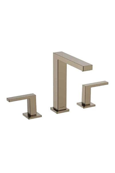 Hansgrohe Tecturis E смесител за мивка с 3 отвора, матиран бронз, с бутон за ...