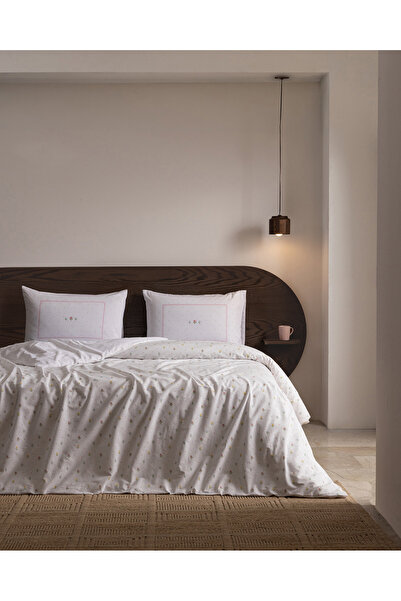 Madame Coco Emilienne Double 100% Cotton Ranforce Printed Duvet Cover Set - C...