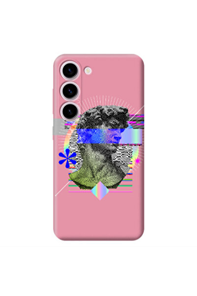 Other Samsung S23 Plus Statue pixels Pink Colored Silicone TPU Θήκη
