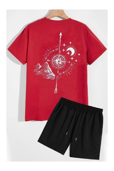 ZEMLİYA Sara Unisex Oversize Shorts Set Short Sleeve T-Shirt Comfortable Fit ...