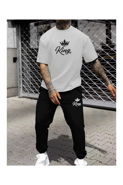 ZEMLİYA Sara Unisex Oversize Shorts Set Short Sleeve T-Shirt Comfortable Fit ...