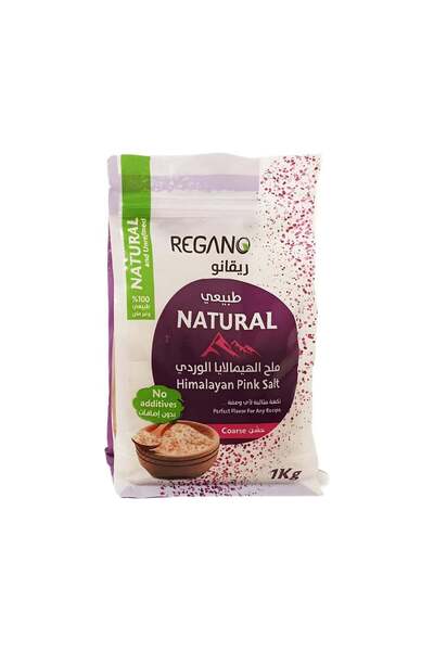 Regano ملح الهيمالايا الوردي الطبيعي ريجانو خشن 1 كجم ملح نقي 100% غير مكرر، ...