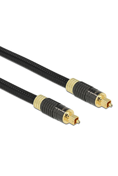 DELOCK καλώδιο ήχου Toslink 86595, gold plated, 5m, μαύρο