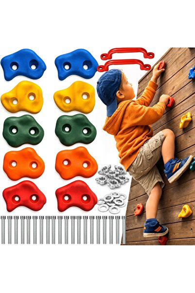 Ayawaska Set prize catarare copii 12 piese, pietre escalada cu manere, anti-a...
