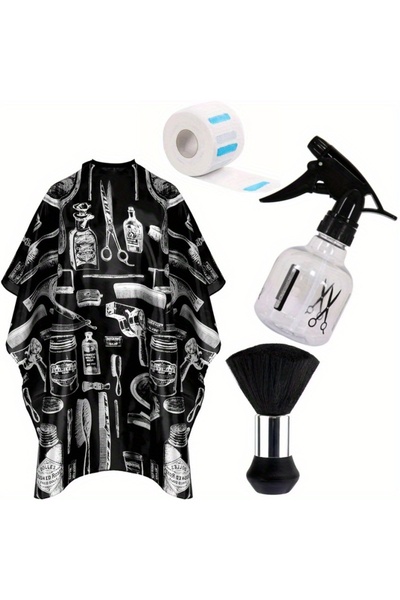 Choice5 black B WANMEI Barber wrap set Waterproof Hair Cutting Cape with Neck...