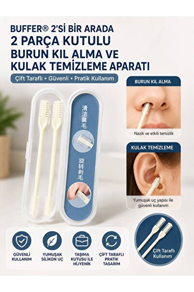 BuradaBuldun 2'si 1 Arada Burun Kıl Alma ve Kulak Temizleme Aparatı