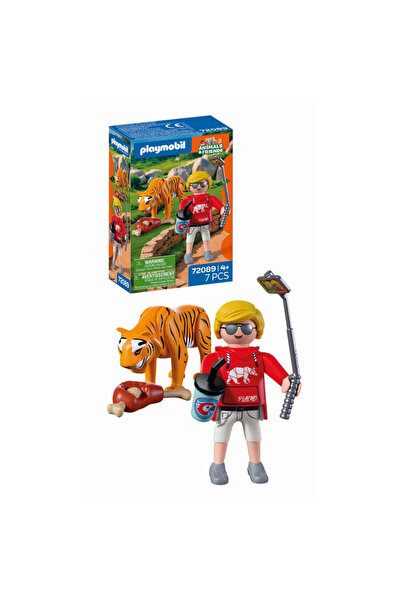 Playmobil Jucarie de rol Vizitator zoo si tigru