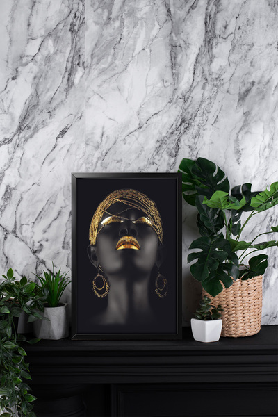 Erfa Concept Ahşap Çerçeve Görünümlü MDF Tablo Yatak Odası Dekorunda Modern Minimalist Şık Duvar Süsü