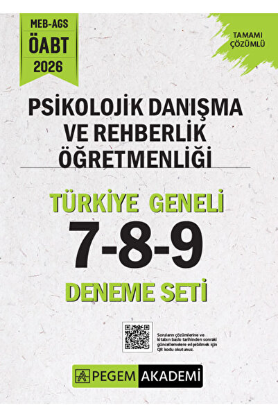 Pegem Akademi Yayıncılık 2026 MEB AGS ÖABT Psikolojik Danışma ve Rehberlik Öğ...