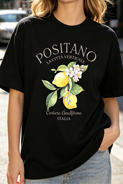Fleck Womens T Shirts Positano Lemon Floral Print Italian Coastal Design Casu...