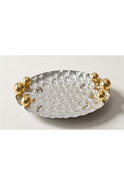 REDTAG Gold Hammered Round Tray (Small)