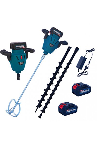 German Meister Mașină de găurit și amestecat electrică 2-în-1, 21V, 500W, 220...