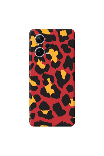 Other Xiaomi Poco X5 Yellow leopard Red Colored Silicone TPU Θήκη