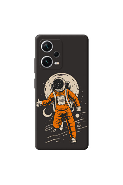 Other Xiaomi Poco X5 Hitchhike Black Colored Silicone TPU Θήκη