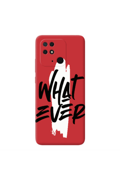 Other Xiaomi Redmi 10C What Ever Red Colored Silicone TPU Θήκη
