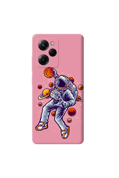 Other Xiaomi Poco X5 Pro Space Basketball Pink Colored Silicone TPU Θήκη