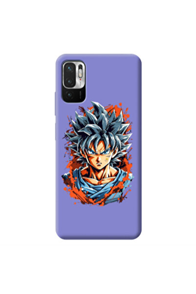 Other Xiaomi Redmi Note 10 Pro 5G Anime Goku Purple Colored Silicone TPU Θήκη