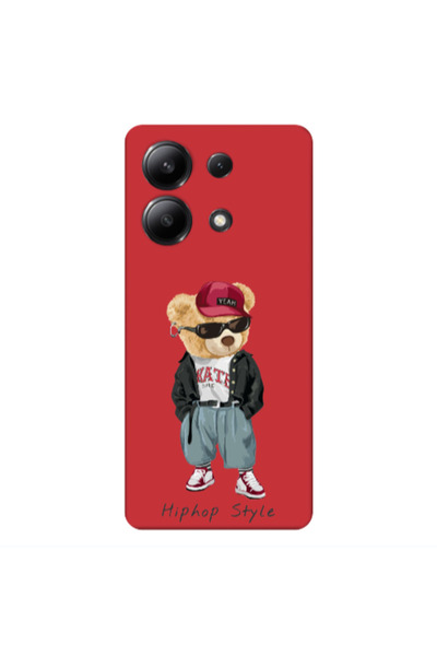 Other Xiaomi Redmi Note 13 4G Hip hop style Red Colored Silicone TPU Θήκη