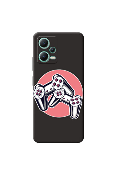 Other Xiaomi Redmi Note 12 Pro 5G Retro Joysticks Black Colored Silicone TPU ...