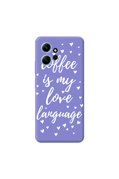 Other Xiaomi Redmi Note 12 4G Coffe is my love language Purple Colored Silico...