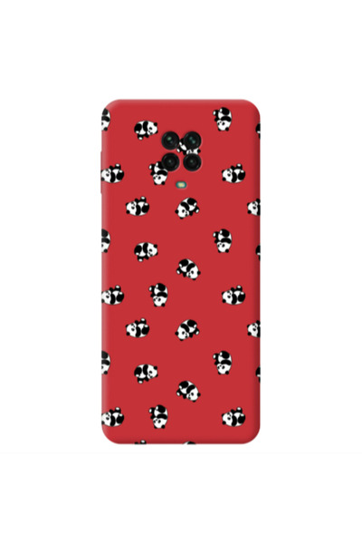 Other Xiaomi Redmi Note 9 Pro Small Pandas Red Colored Silicone TPU Θήκη