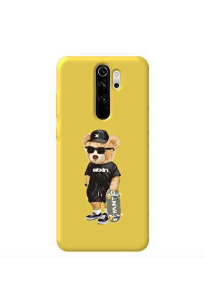 Other Xiaomi Redmi Note 8 Pro Bear with glasses Yellow Colored Silicone TPU Θήκη