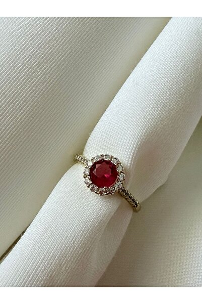 ZÜLİSCH Steel Ring Original Xuping Quality Zircon Stone Pink Single Stone Stainless Ventage Model