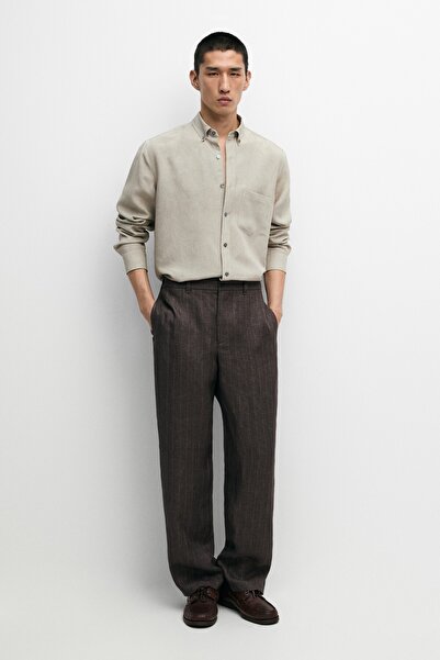 Massimo Dutti Regular fit dökümlü gömlek