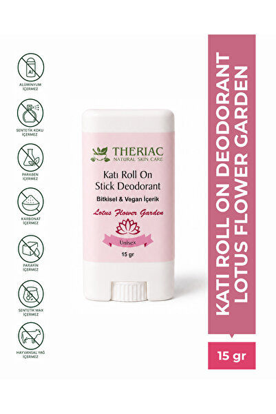 Theriac Katı Roll On Deodorant Lotus Flower Garden 15 gr