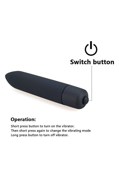 Byzon Mini Kurşun Vibratör | 10 Titreşim Modu | AAA Pilli | Suya Dayanıklı | Silikon