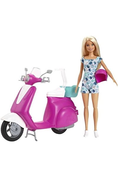 mattel Μπάρμπι Σκούτερ και Κούκλα (GBK85)