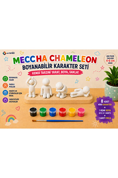 Veriqo3D Meccha Chameleon Boyama Seti 4 Mini Karakter 1x6'lı Boya Seti 1 Fırç...