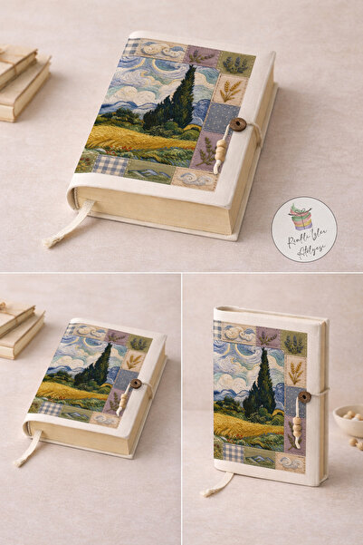 renkli izler atölyesi Patchwork Art Series Book Cover |   Digital Printed Fab...