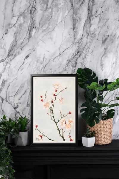 Erfa Concept Ahşap Çerçeve Görünümlü Tek Parça MDF Tablo Bahçedeki Çiçekler Renkli Canlı Sanat