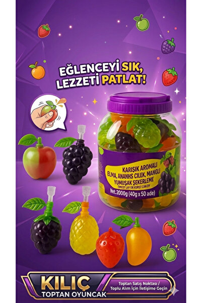 KILIÇ Isır Patlat Ye Meyve Aromalı Jöle 25 Adet