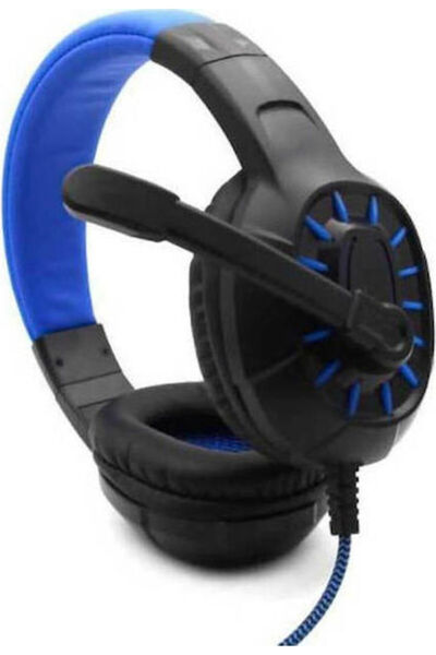 Komc M202 Ακουστικά Gaming Υπεραυτικά με Σύνδεση 3.5mm Μπλε