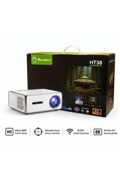Smartberry جهاز عرض ذكي HT 38 بنظام أندرويد 9.0 بدقة 1080 بكسل مع تركيز تلقائ...
