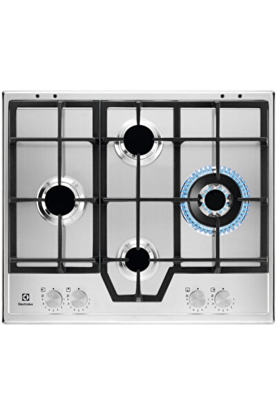 Electrolux KGS64562SX, Gaz, 4 arzatoare, Arzator Wok. Aprindere electrica int...