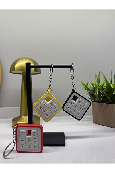 EEM 🧩 Sayı Bulmaca Anahtarlık – Nostaljik Oyun Temalı Anahtar Süsü