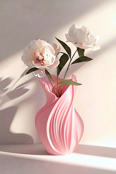 END Design Lavin Spiral Bioplastic Modern Decorative Vase – 21 cm Luxury Desi...