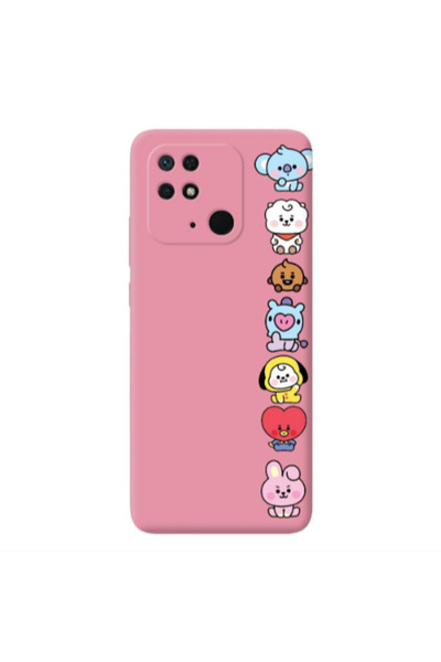 Other Xiaomi Redmi 10C Lovely animals Pink Colored Silicone TPU Θήκη