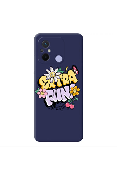 Other Xiaomi Redmi 12C Extra Fun Dark blue Colored Silicone TPU Θήκη