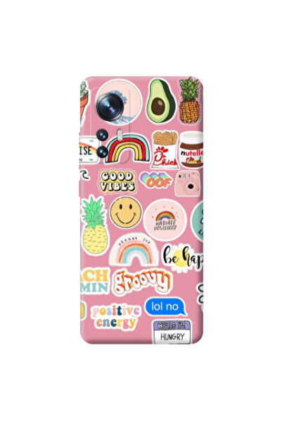 Other Xiaomi Mi 12 Good vibes Pink Colored Silicone TPU Θήκη