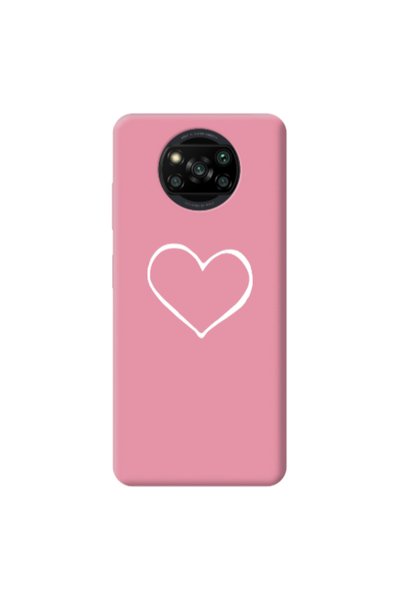 Other Xiaomi Poco X3 /X3 Pro White heart Pink Colored Silicone TPU Θήκη