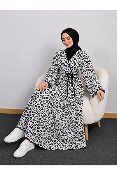 Defkay 100% Cotton Combed Cotton Side Lace Summer Prayer Dress-Hijab Dress