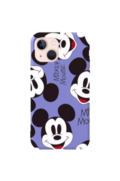 Other Apple iPhone 13 Mickey Mouse Purple Colored Silicone TPU Θήκη