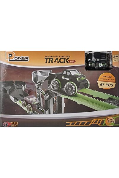 D-Power Vertical Climb Stunt Car Track: 47 Pc DIY Track, Kids 3+