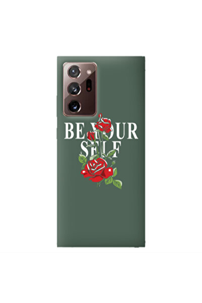 Other Samsung Note 20 Plus Be Your Self Dark Green Colored Silicone TPU Θήκη